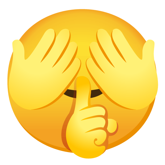 shushing face see no evil