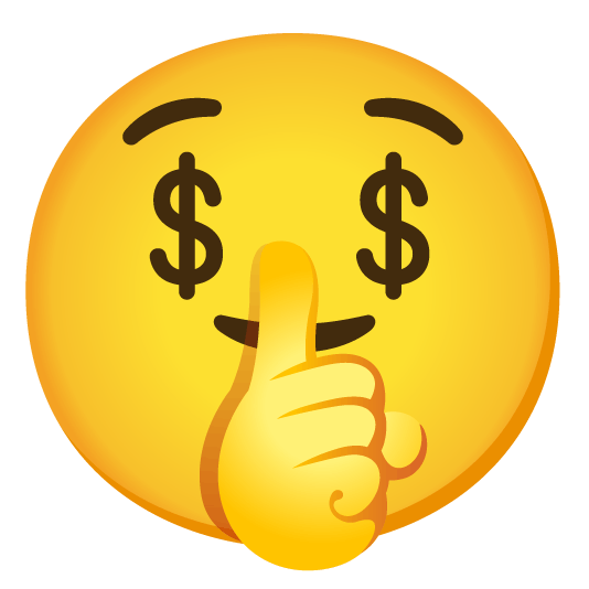 shushing face money mouth face