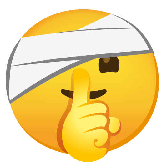 shushing face face with head bandage