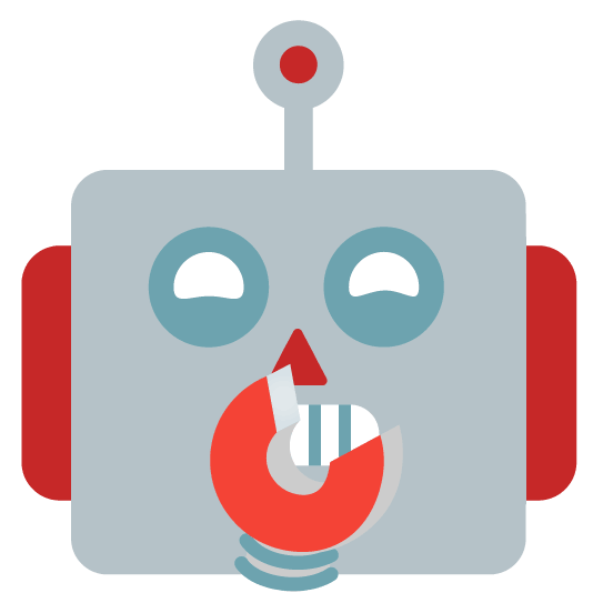 shushing face robot face