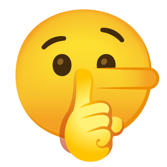 shushing face lying face