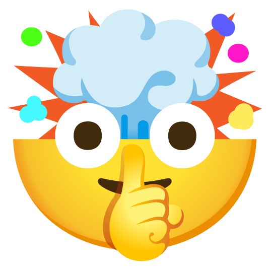 shushing face exploding head