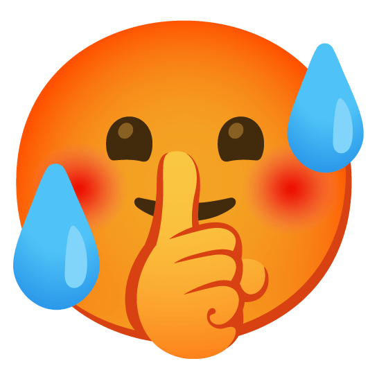 shushing face hot face