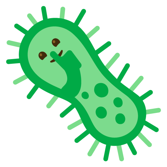 shushing face microbe
