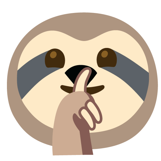 shushing face sloth