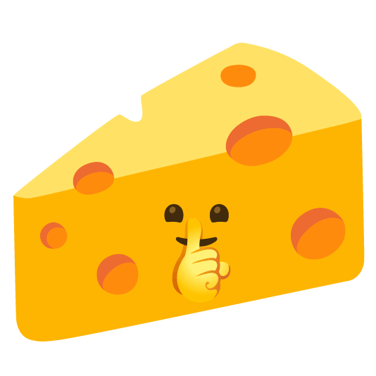 shushing face cheese wedge