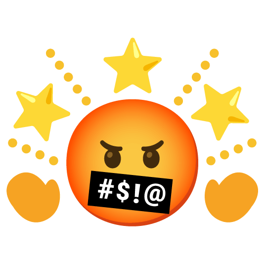 face with symbols on mouth star2