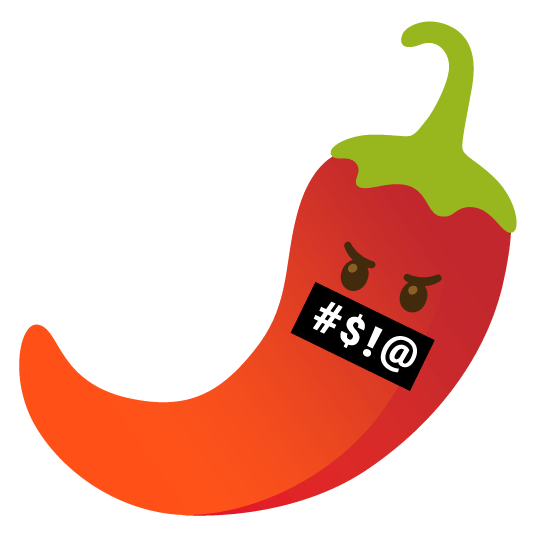 face with symbols on mouth hot pepper