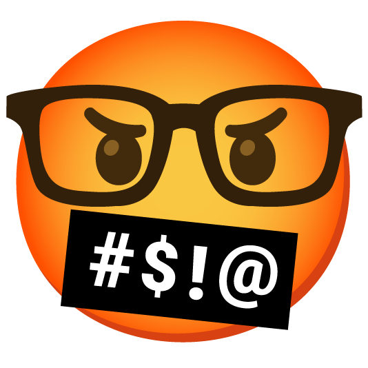 face with symbols on mouth nerd face