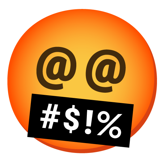 face with symbols on mouth face with symbols on mouth