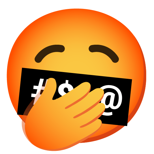 face with symbols on mouth yawning face