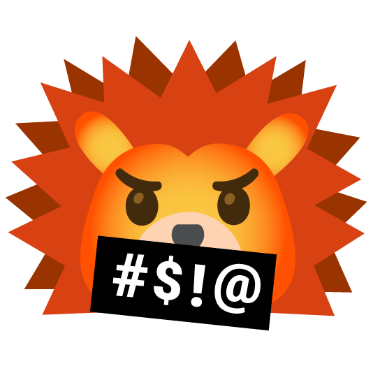 face with symbols on mouth hedgehog