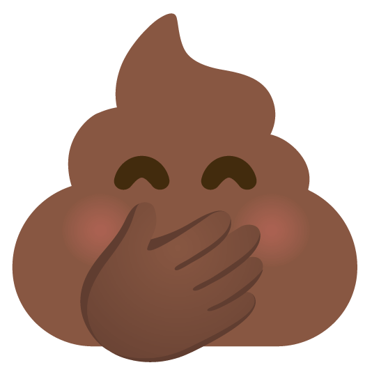 face with hand over mouth hankey