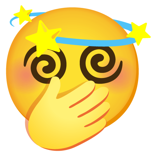 face with hand over mouth dizzy