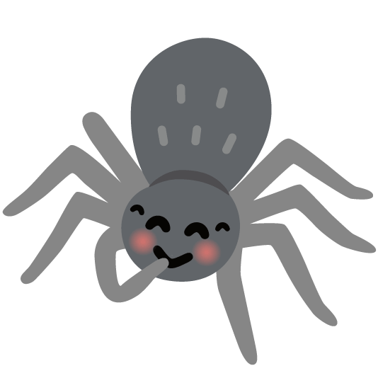 face with hand over mouth spider