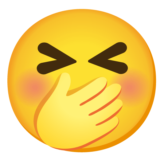 face with hand over mouth confounded