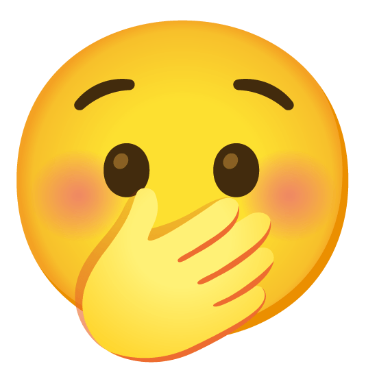 face with hand over mouth anguished