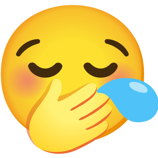 face with hand over mouth sleepy