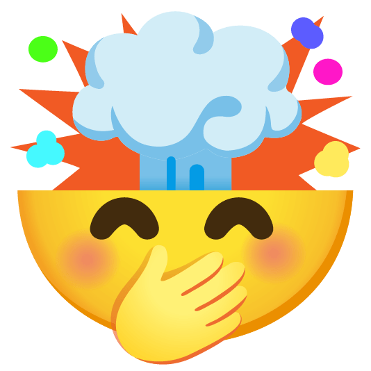 face with hand over mouth exploding head