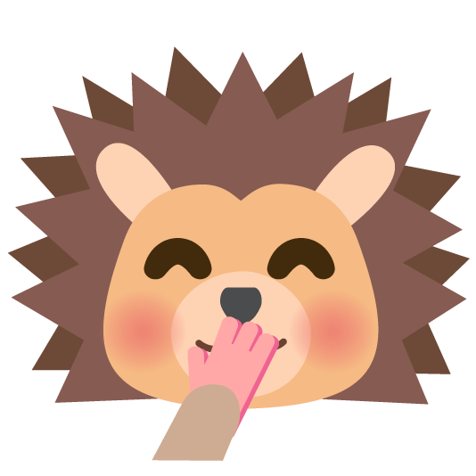 face with hand over mouth hedgehog