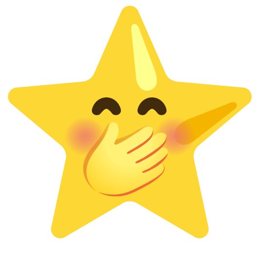 face with hand over mouth star