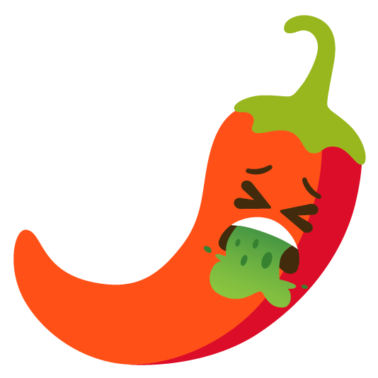 face vomiting hot pepper