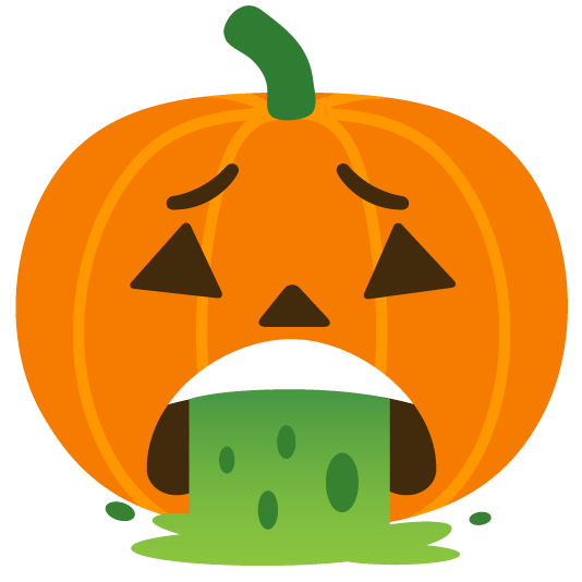 face vomiting jack o lantern