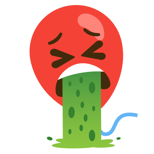 face vomiting balloon