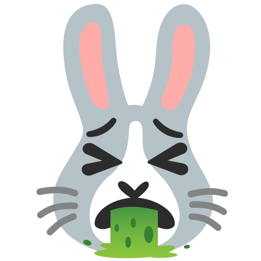 face vomiting rabbit