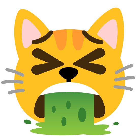 face vomiting cat