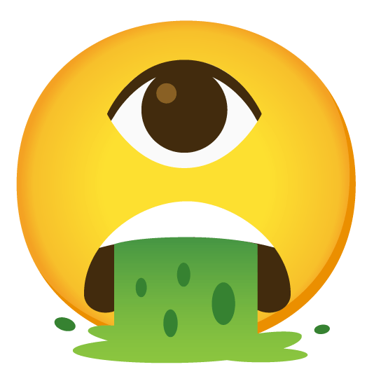 face vomiting eye