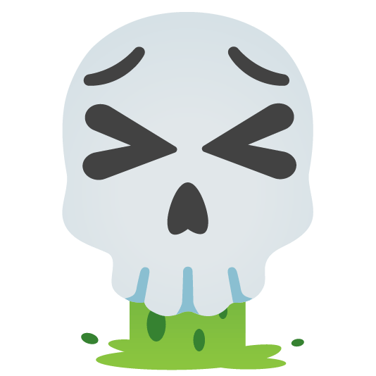 face vomiting skull