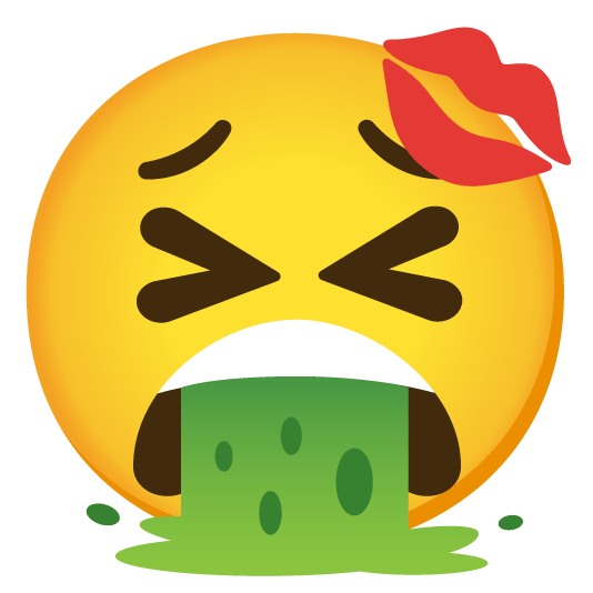 face vomiting kiss