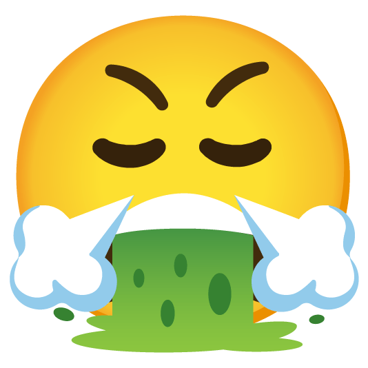 face vomiting triumph