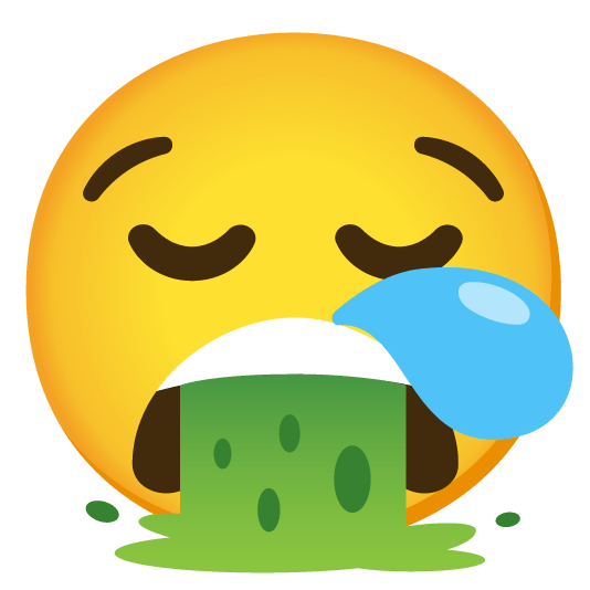 face vomiting sleepy
