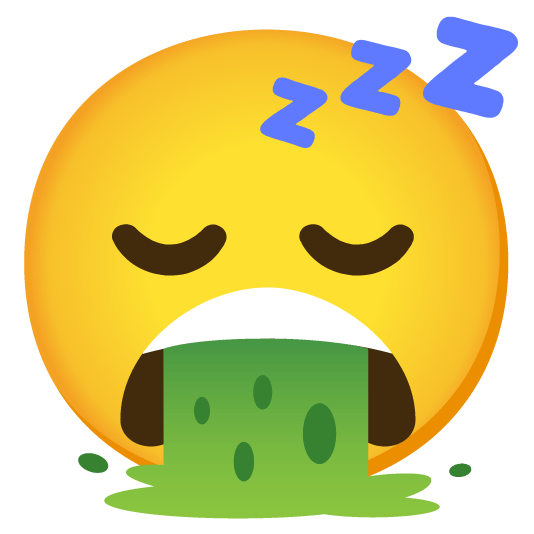 face vomiting sleeping