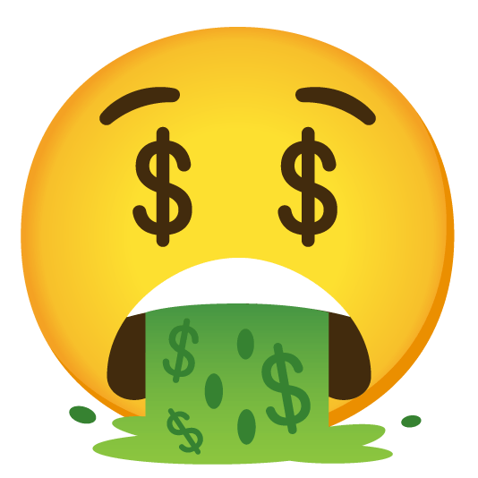face vomiting money mouth face