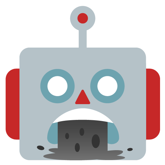 face vomiting robot face