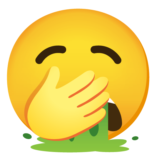 face vomiting yawning face