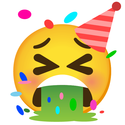 face vomiting partying face