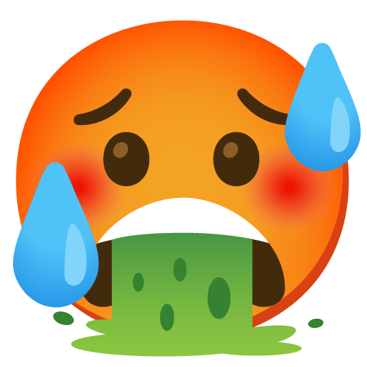 face vomiting hot face