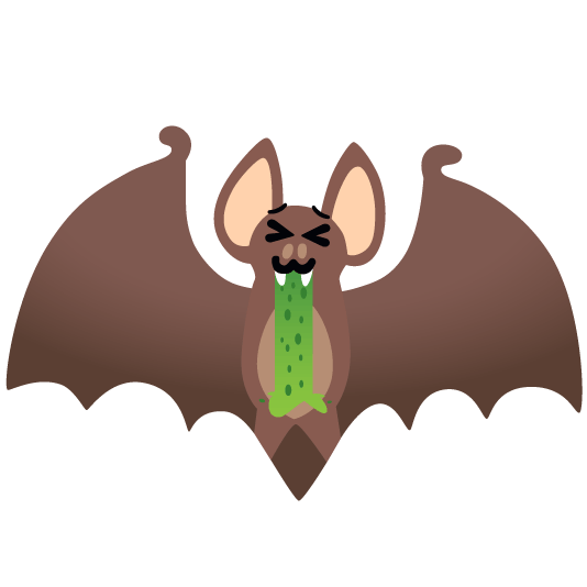 face vomiting bat
