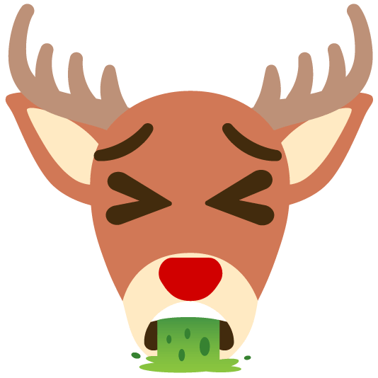 face vomiting deer