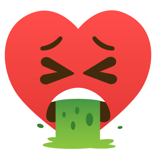 face vomiting hearts