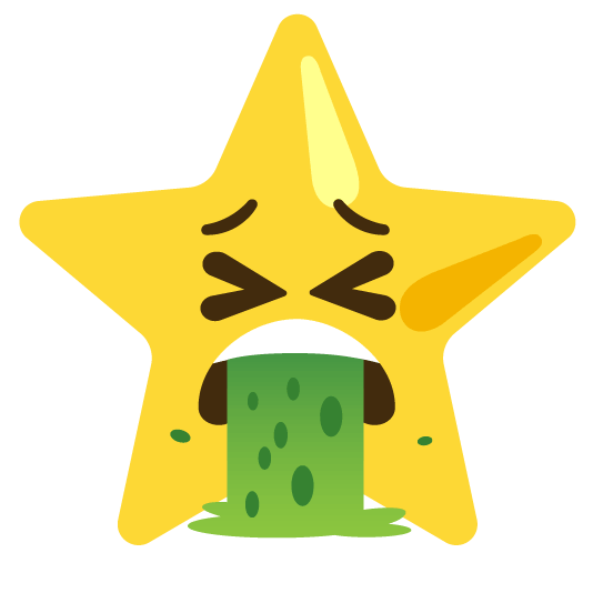 face vomiting star