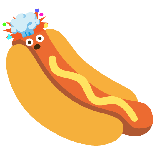 exploding head hotdog