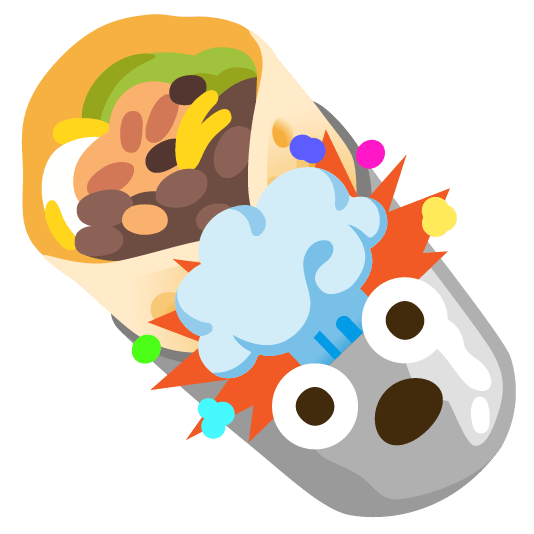 exploding head burrito