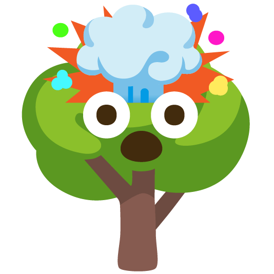 exploding head deciduous tree