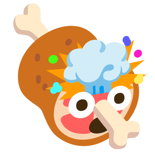 exploding head meat on bone