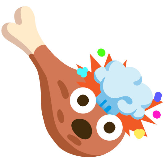 exploding head poultry leg